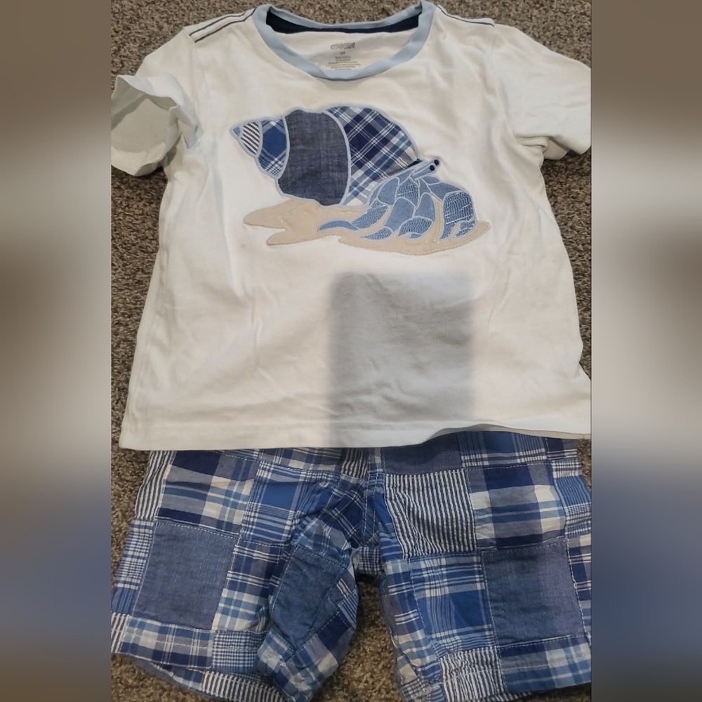 Gymboree Blue and White Kids Matching Set